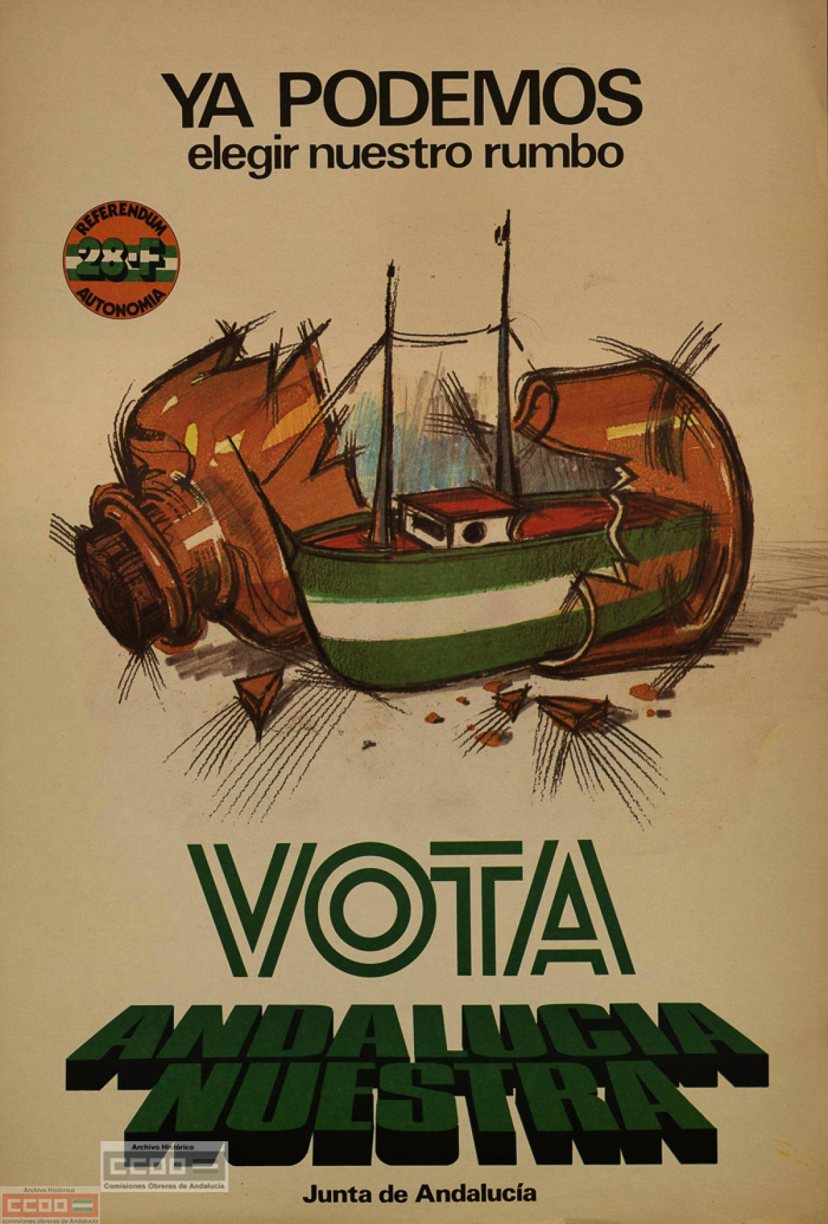 Cartel de la Junta de Andalucía para el referéndum del 28F, 1980
