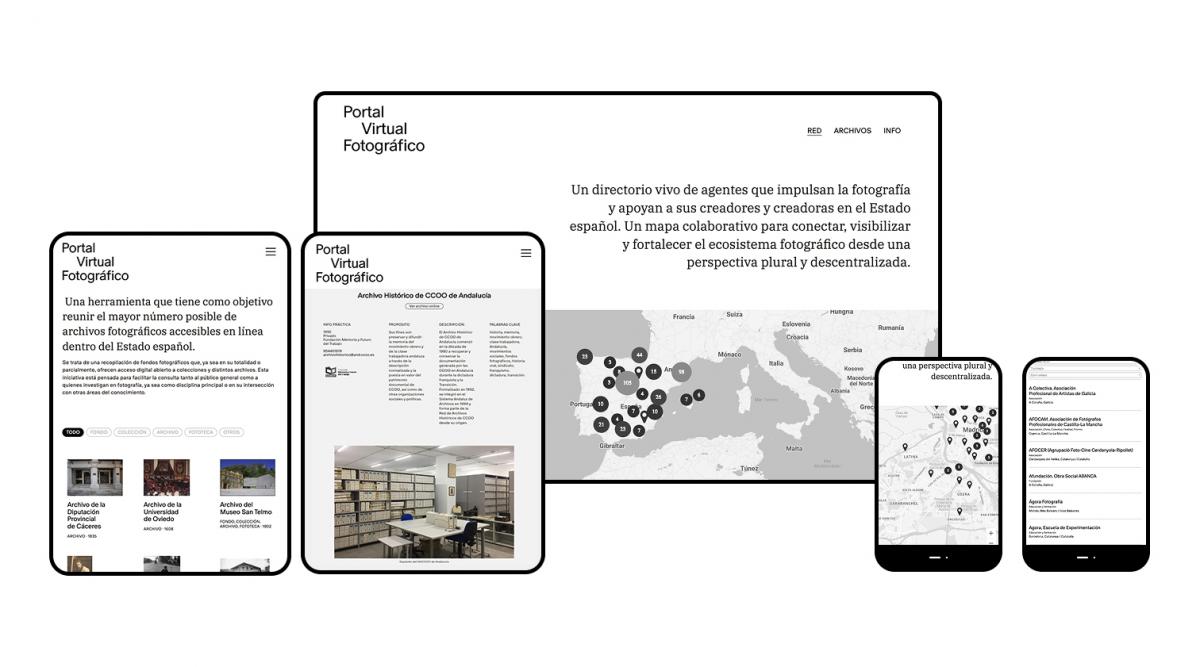 Diferentes servicios del Portal Virtual Fotográfico.