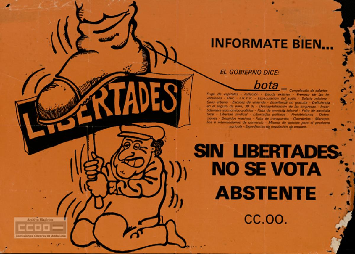 Ingreso de nuevos carteles de CCOO de Mlaga correspondientes a los aos de la transicin democrtica