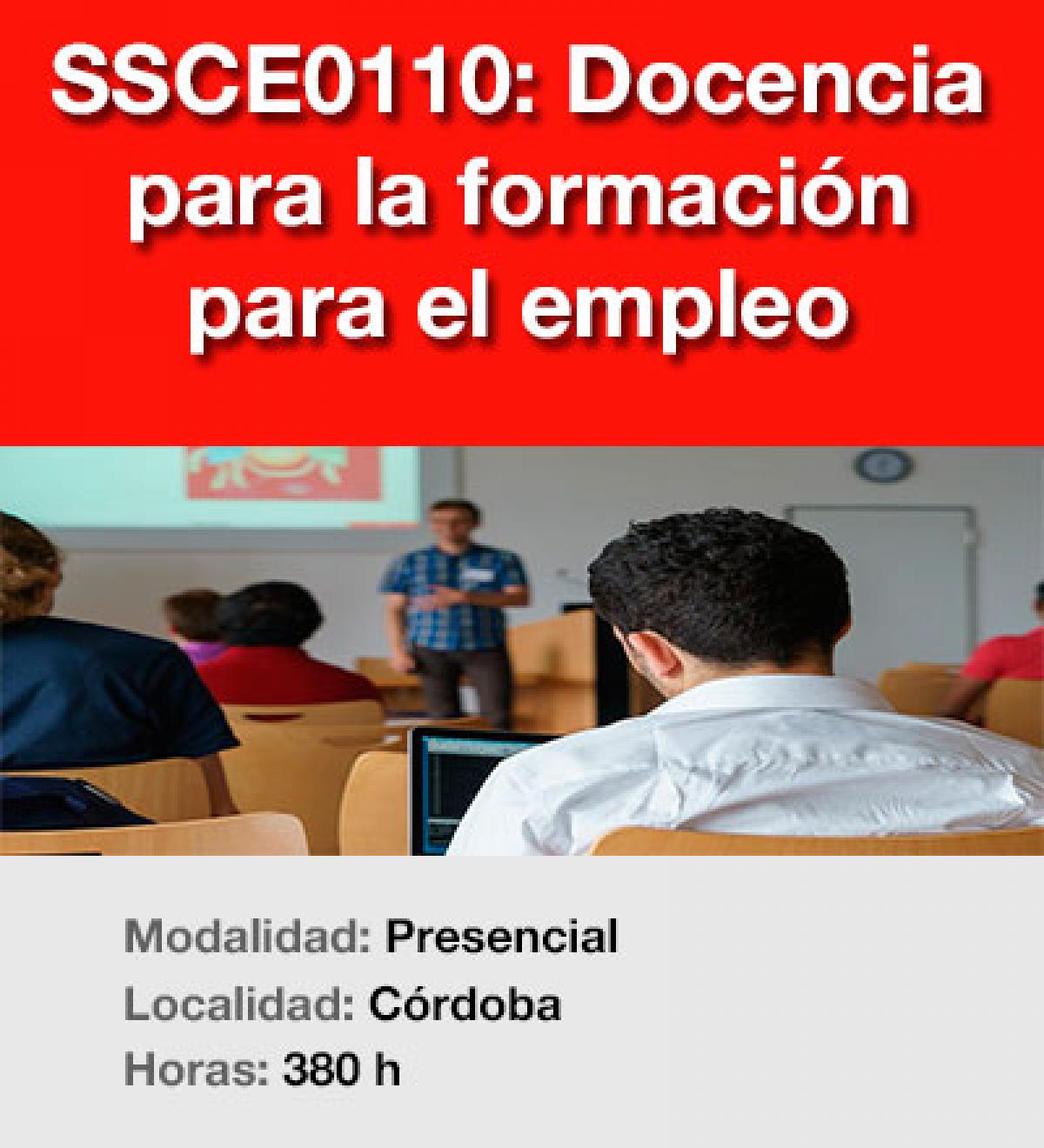 SSCE0110: Docencia para la formación para el empleo