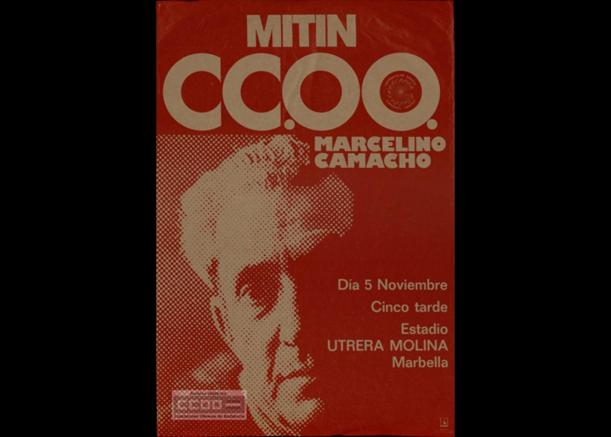 En los primeros años de democracia fue un objetivo fundamental salir de la crisis y asentar la recién nacida democracia española. En esta línea, el 5 de abril de 1977, CCOO de Málaga organizó un mitin para apoyar las medidas económicas y sociales de los Pactos de la Moncloa, con participación de Marcelino Camacho y asistencia de más de cuatro mil personas. Intervinieron también Francisco Trujillo Villanueva, secretarlo provincial de Comisiones Obreras de Málaga, y los dirigentes sindicales Genoveva Cano y José Antonio Jiménez.
