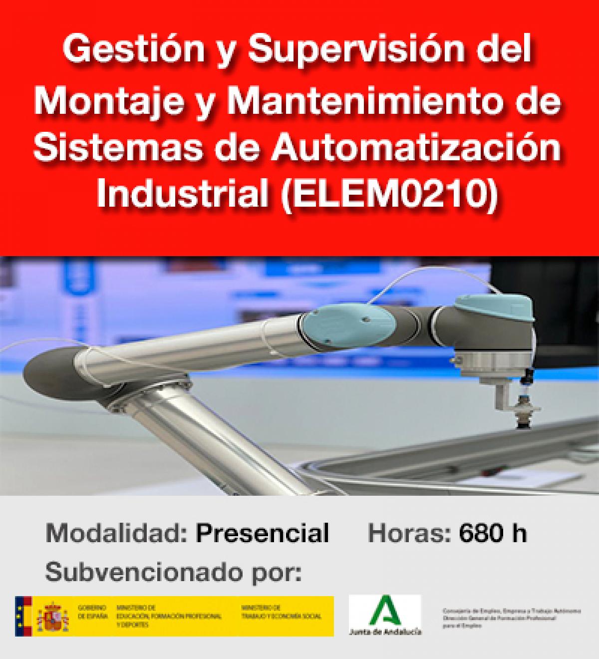 BLET. Gestión y supervisión del montaje y mantenimiento de sistemas se automatización industrial