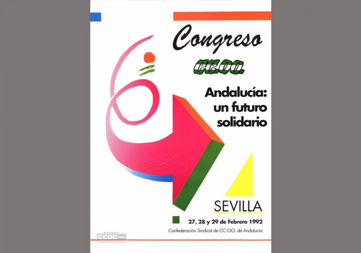 Cartel del sexto congreso de CCOO de Andalucía (1992)