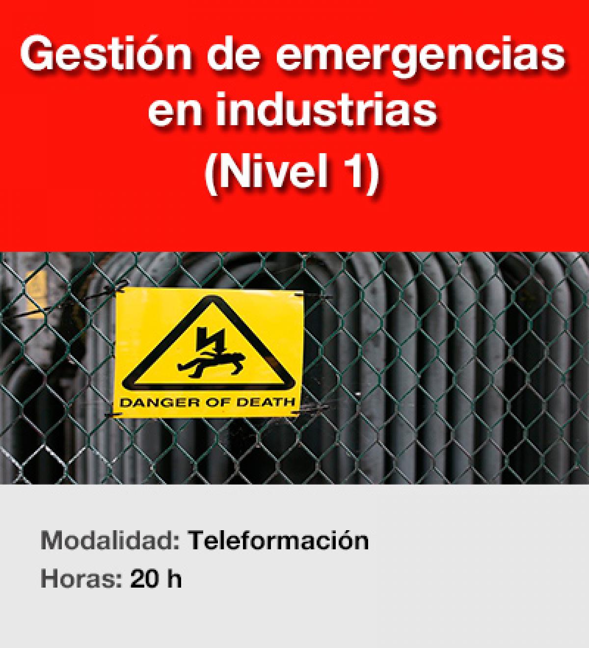 Gestin de emergencias en industrias (Nivel 1)