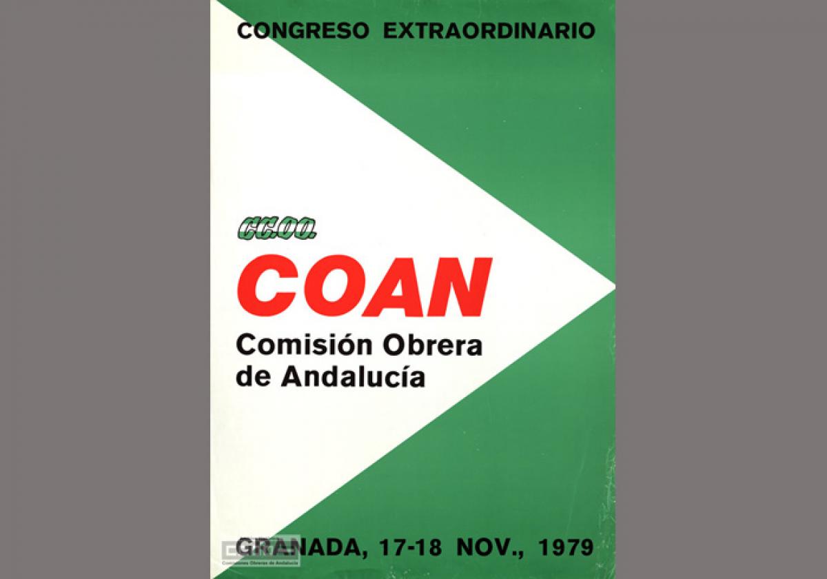 Cartel del congreso extraordinario (segundo) de CCOO de Andalucía (1979)